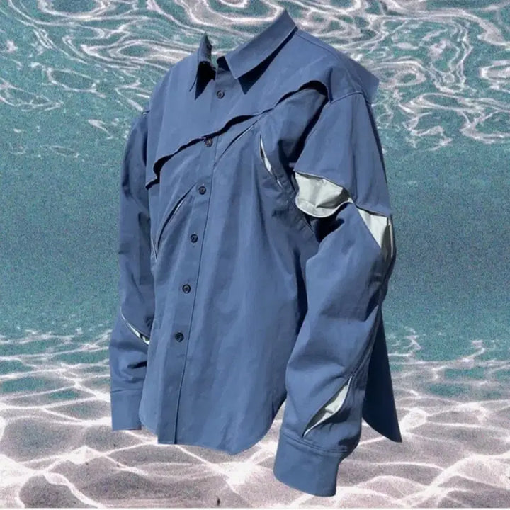 [BUNJANG] aop multigenuc Marine Cutout Shirt / [free] aop 에이옵 multigenuc 셔츠 마린
