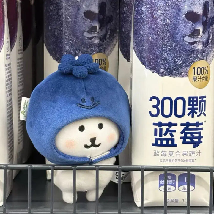 [BUNJANG] 10cm Doll Clothes Blueberry Fruit Hat / 10cm 인형옷 솜인형옷 누이 의상 블루베리 포도 과일 보라 모자 헬멧