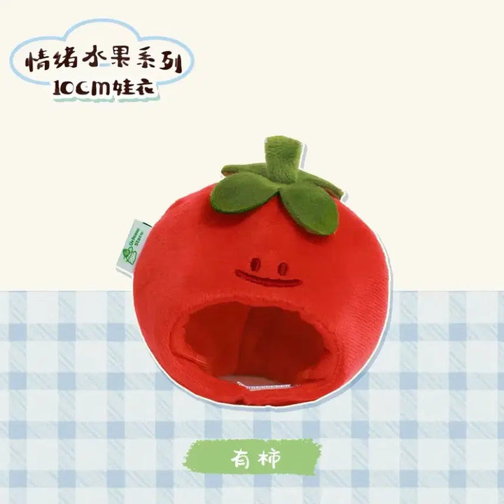 [BUNJANG] 10cm Doll Clothes Tomato Hat Helmet / 10cm 인형옷 솜인형옷 누이 의상 토마토 채소 과일 빨강 모자 헬멧