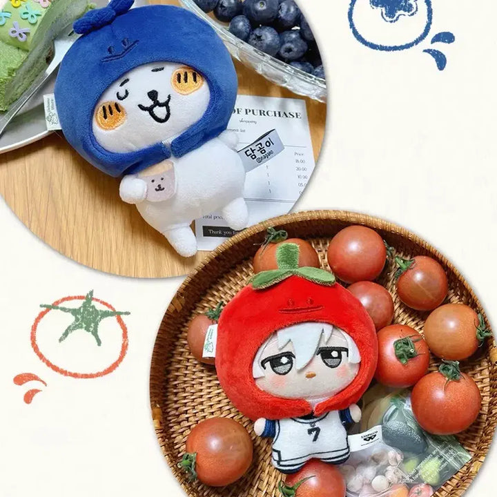 [BUNJANG] 10cm Doll Clothes Tomato Hat Helmet / 10cm 인형옷 솜인형옷 누이 의상 토마토 채소 과일 빨강 모자 헬멧