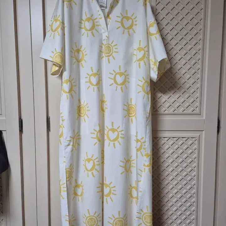 [BUNJANG] Max Mara Yellow Sun Pattern Cotton 100% Maxi Dress / Max Mara 맥시 드레스(미착용)