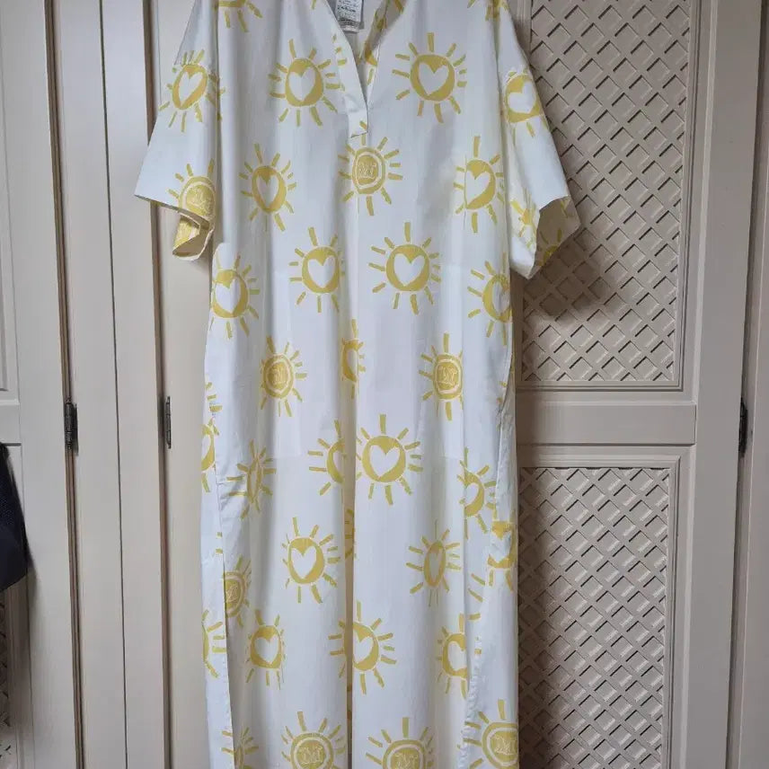 [BUNJANG] Max Mara Yellow Sun Pattern Cotton 100% Maxi Dress / Max Mara 맥시 드레스(미착용)