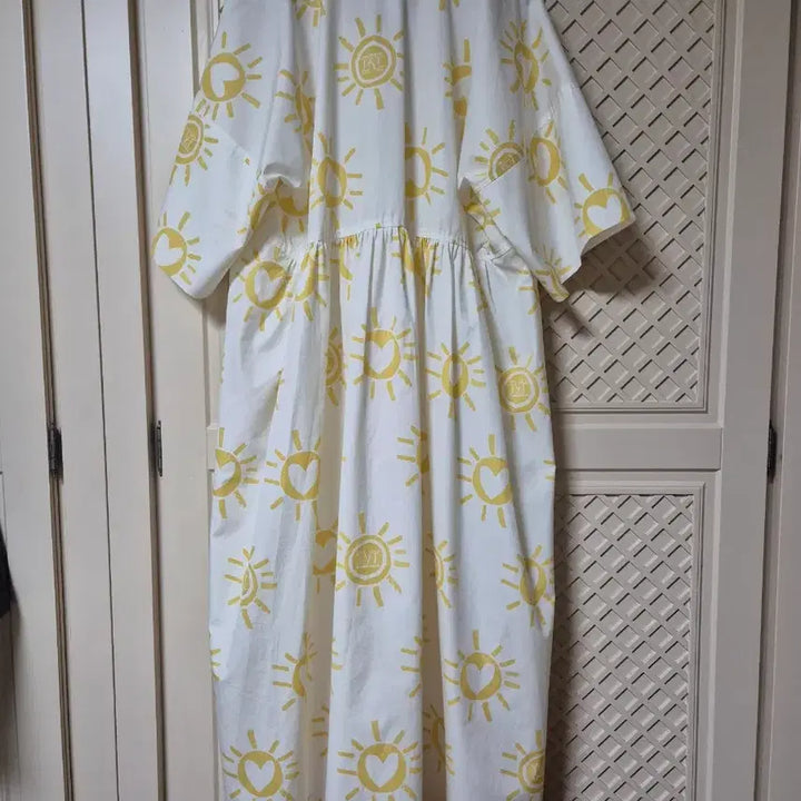 [BUNJANG] Max Mara Yellow Sun Pattern Cotton 100% Maxi Dress / Max Mara 맥시 드레스(미착용)