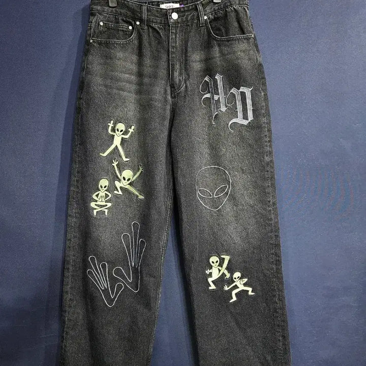 [BUNJANG] Hoodhood Embroidered Black Men&
