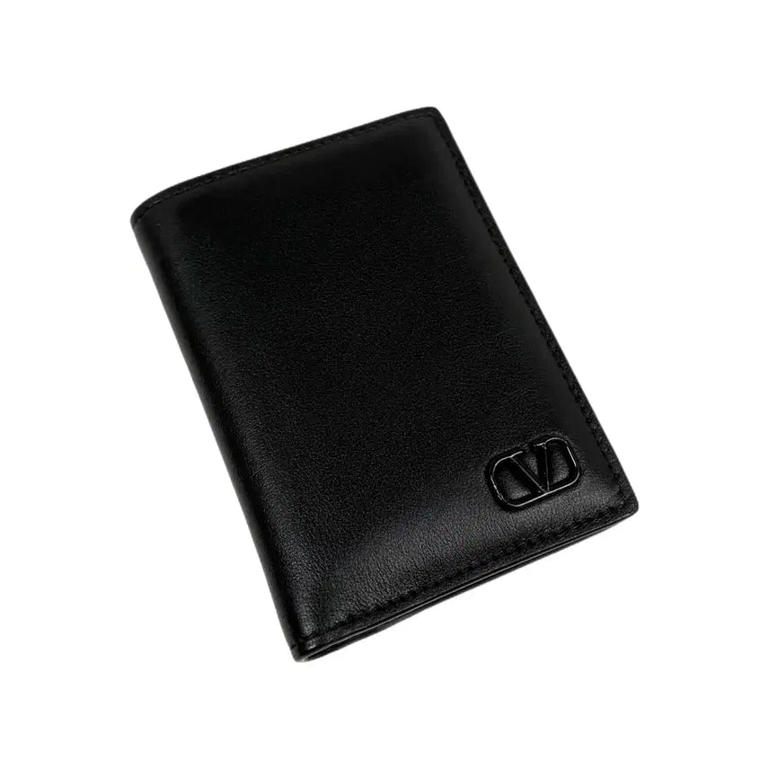 [BUNJANG] Valentino Garavani Black Leather Card Wallet XY2P0713ZQU / [정품] 발렌티노 가라바니 카드 반지갑 블랙 XY2P0713ZQU