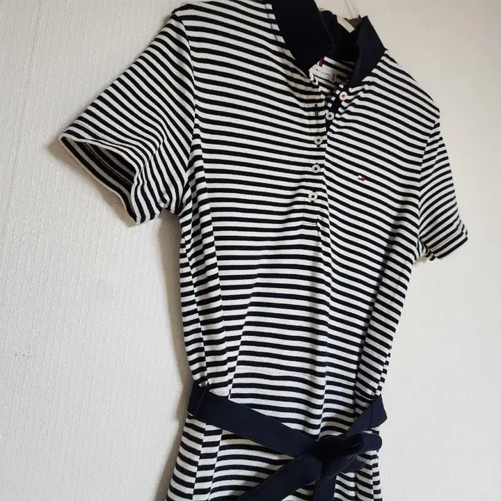 [BUNJANG] Tommy Hilfiger Striped Belted Long Dress / 타미힐피거 스트라이프 벨티드 롱원피스55반~66반
