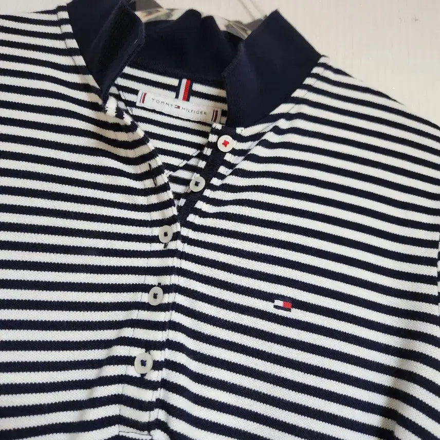 [BUNJANG] Tommy Hilfiger Striped Belted Long Dress / 타미힐피거 스트라이프 벨티드 롱원피스55반~66반
