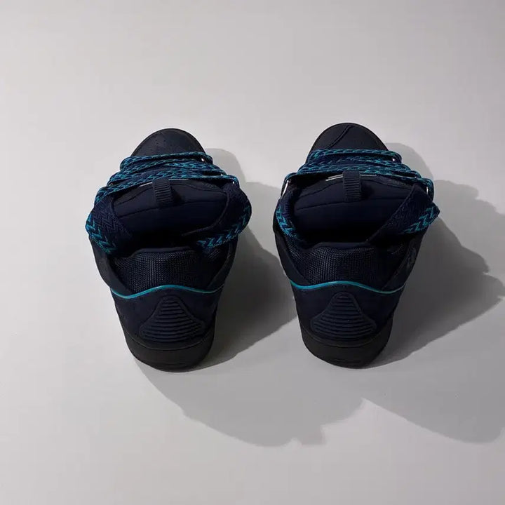 [BUNJANG] Lanvin Curb Sneakers Navy Leather Size 43 / 랑방 커브 스니커즈 네이비 43사이즈