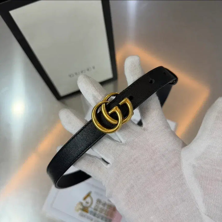[BUNJANG] Gucci GG Marmont Belt Gold Hardware / [Re:Wave] 구찌GG 로고 마몬트 금장 벨트