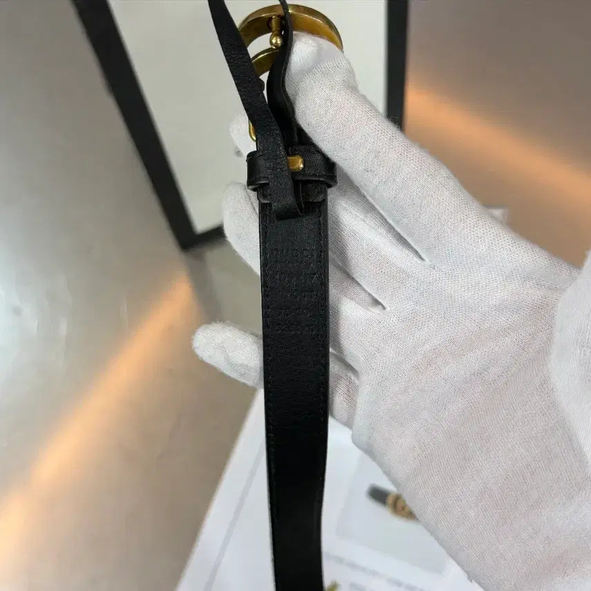 [BUNJANG] Gucci GG Marmont Belt Gold Hardware / [Re:Wave] 구찌GG 로고 마몬트 금장 벨트
