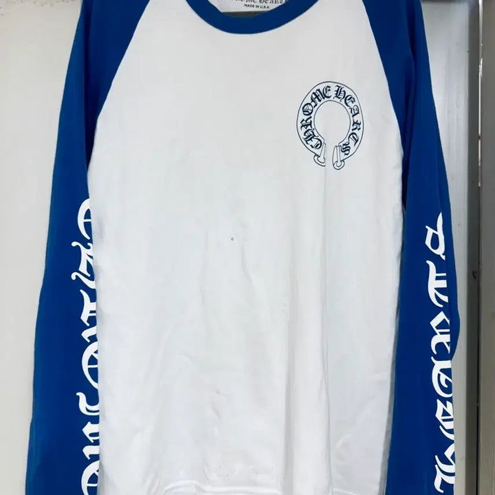 [SOLD OUT] 정품)크롬하츠 CH 베이스볼 홀스슈 로고 롱슬리브 블루