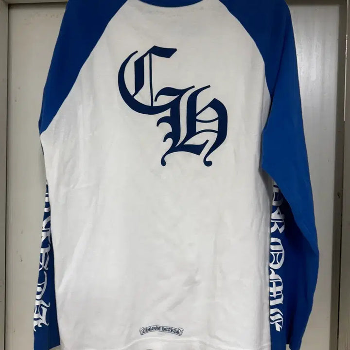 [SOLD OUT] 정품)크롬하츠 CH 베이스볼 홀스슈 로고 롱슬리브 블루