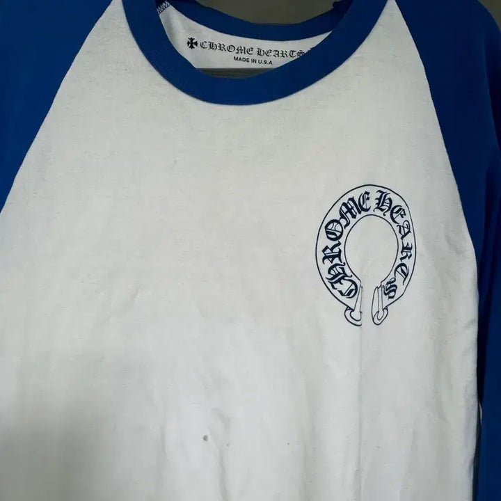 [SOLD OUT] 정품)크롬하츠 CH 베이스볼 홀스슈 로고 롱슬리브 블루