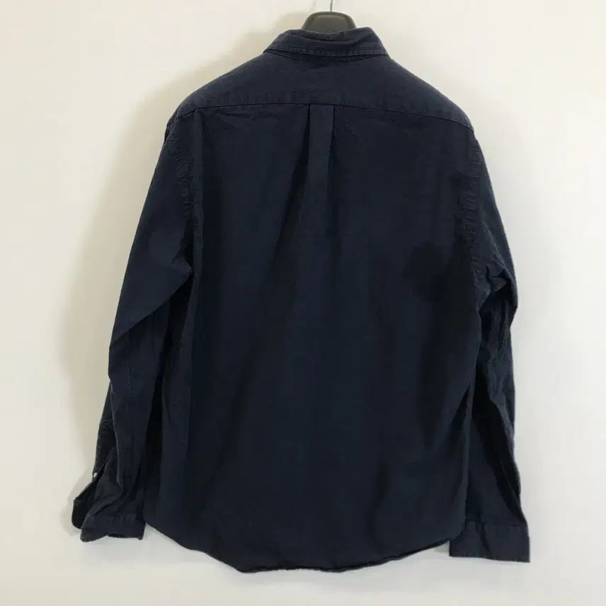 [BUNJANG] Polo Ralph Lauren Classic Seersucker Shirt Navy L / 폴로 랄프로렌 클래식 시어서커 셔츠 네이비 QR [L]
