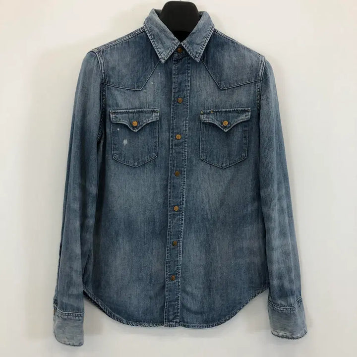 [BUNJANG] Polo Ralph Lauren Gold Button Denim Shirt / 폴로 랄프로렌 금장 스냅 데님셔츠 55