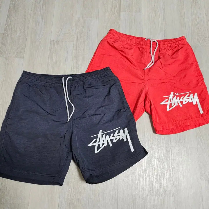 [BUNJANG] Nike x Stussy Beach Pants Off Noir / Habanero Red / 나이키 스투시 비치팬츠 오프느와르/하바네로레드 S