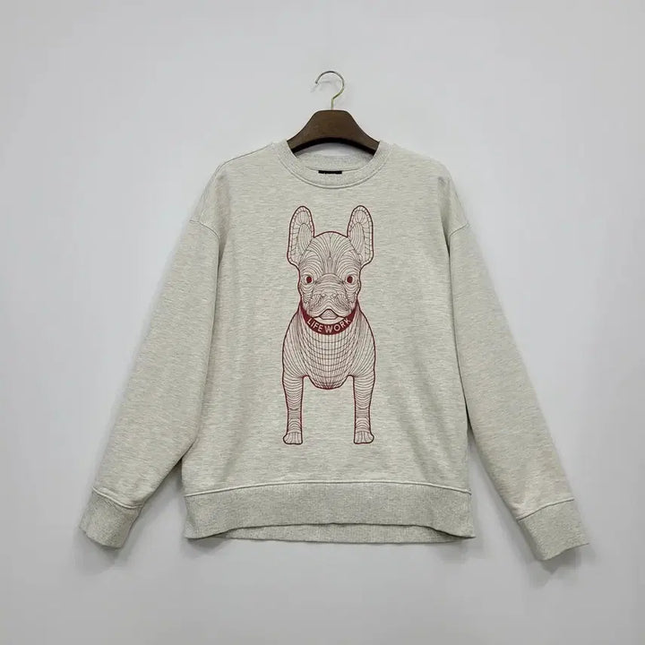 [BUNJANG] LifeWork "Radok" Puppy Printing Sweatshirt (Unisex, XS) / 라이프워크 라독 프린팅 맨투맨/남여공용/XS/앨리스/1220