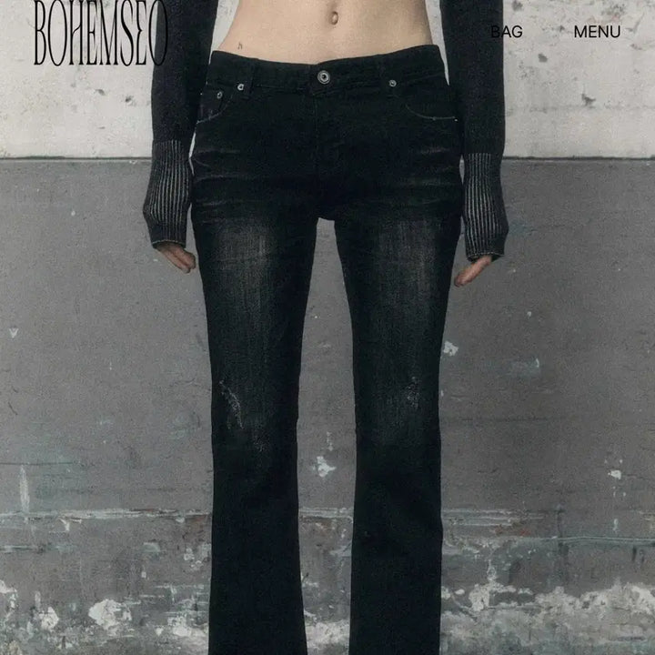 [BUNJANG] Bohemian Seoul Darkness Bootcut Pants / 보헤미안서울 다크니스 부츠컷 팬츠 보헴서