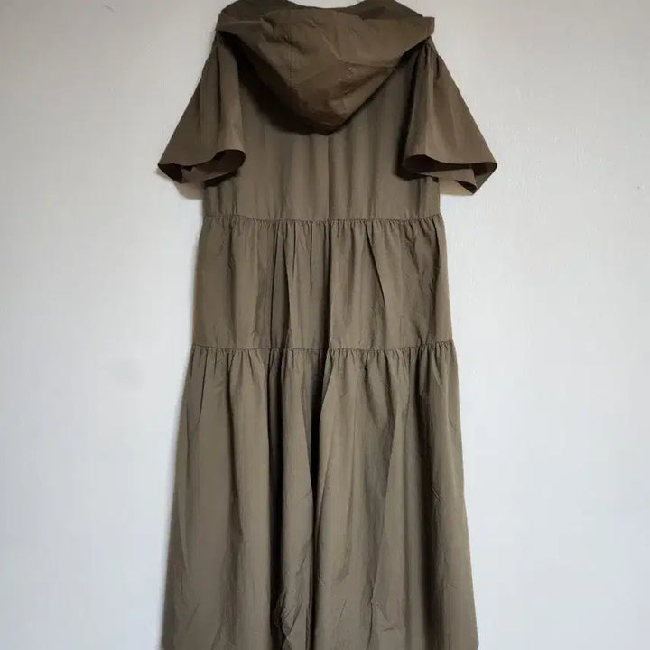 [BUNJANG] CALIN Oversized Hooded Long Dress Khaki / CALIN 바스락 오버핏 후드 롱원피스66반~77반