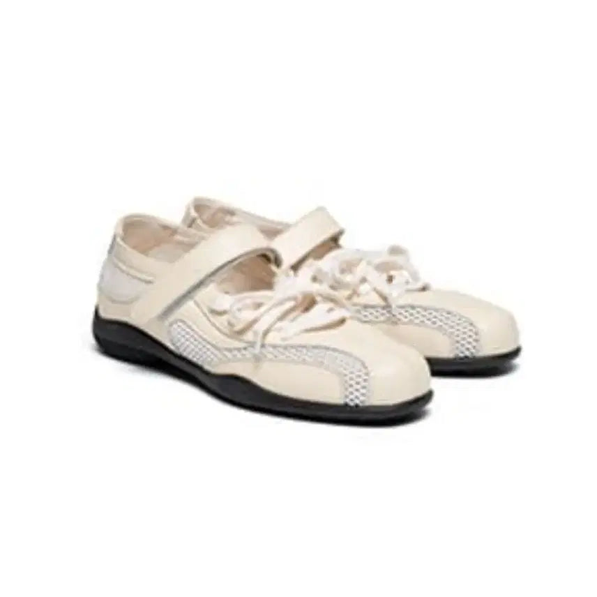 [BUNJANG] Pornun Mesh Strap Sneakers Cream / [240] 포른른 메쉬 스트랩 스니커즈 크림