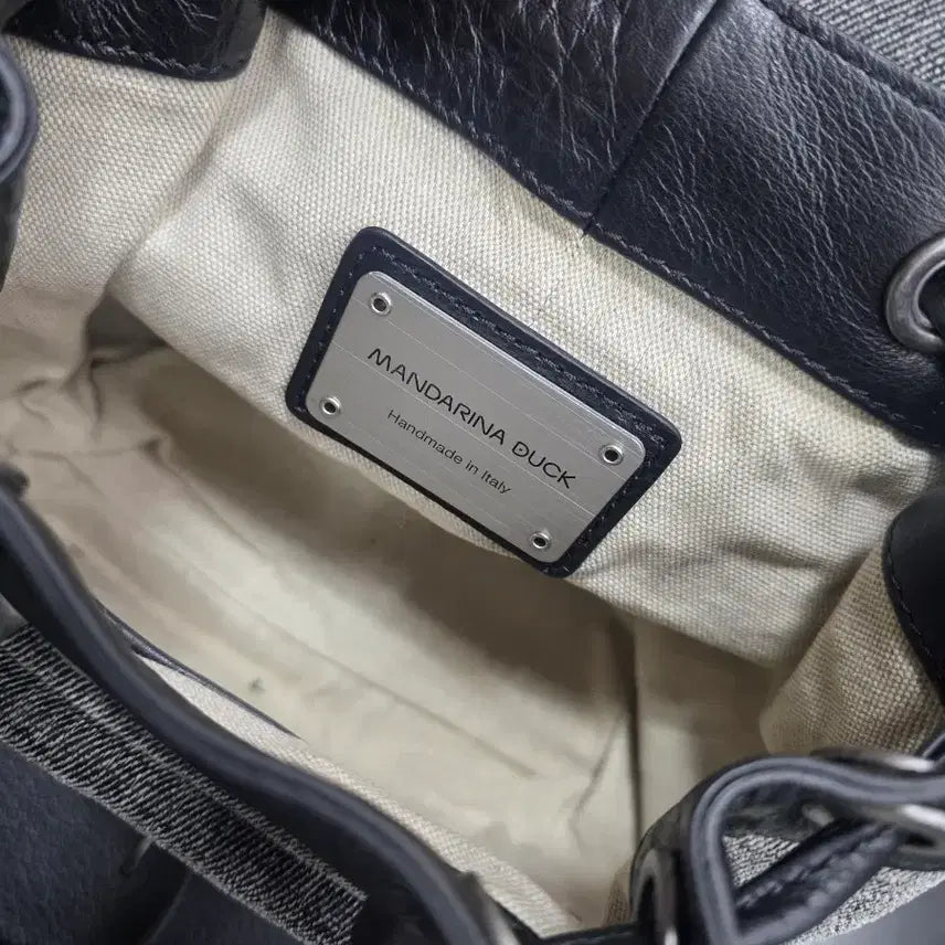 [BUNJANG] Mandarinaduck Denim Mini Backpack / 만다리나덕 데님 미니 백팩 가방