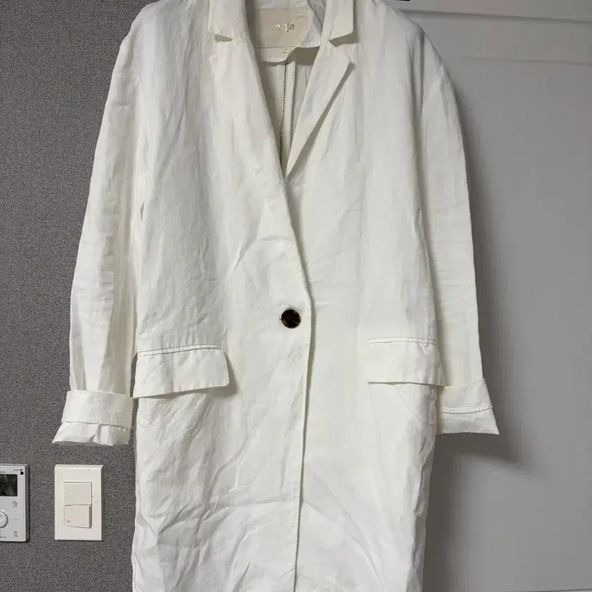 [BUNJANG] Maje Linen Long Jacket Size 1 / 마쥬 린넨 롱자켓 1 사이즈