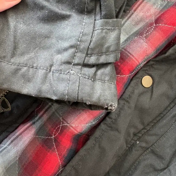 [BUNJANG] Armani Exchange Checked Quilted Hooded Jacket Jumper / 아르마니 익스체인지 체크 누빔 퀄팅 자켓 후드 점퍼