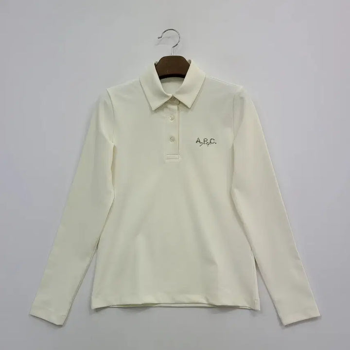 [BUNJANG] A.P.C. Golf Ivory Long Sleeve Polo Shirt Size 85 / A.P.C. 아페쎄 골프 아이보리 골프티/85/앨리스/1221