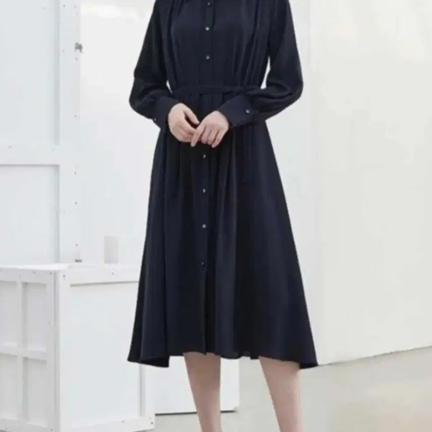 [BUNJANG] Jason Wu Shirtdress Navy Size 55 / 제이슨우 셔츠 롱 원피스55