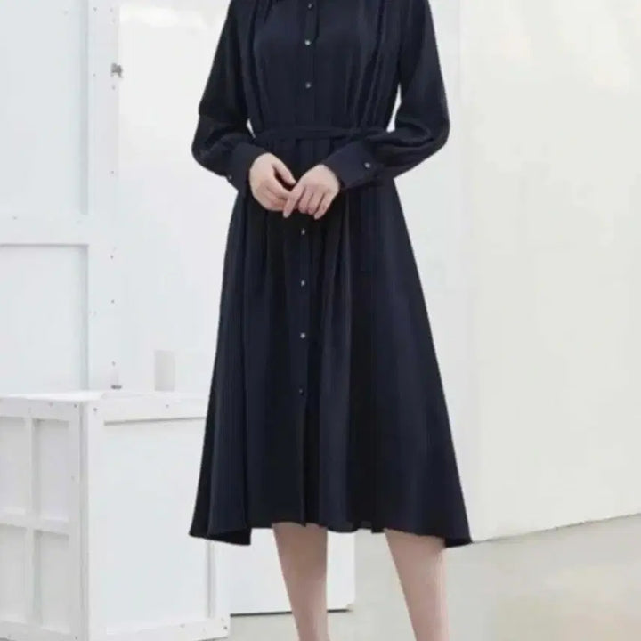[BUNJANG] Jason Wu Shirtdress Navy Size 55 / 제이슨우 셔츠 롱 원피스55