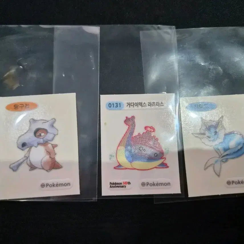 [BUNJANG] Pokemon Bread Stickers Collection (3 pcs) / 포켓몬 빵 띠부씰 모음 (3개)