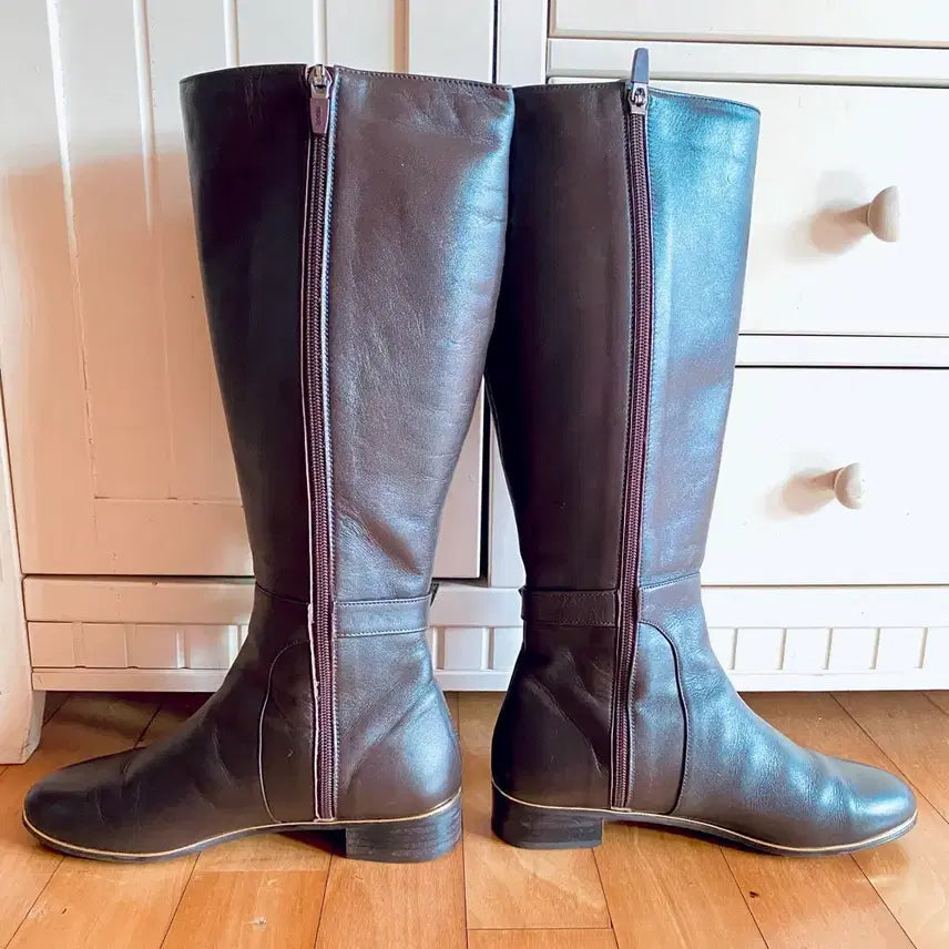 [BUNJANG] Mook Chocolate Leather Long Boots (245) / mook무크 소가죽 롱부츠 245