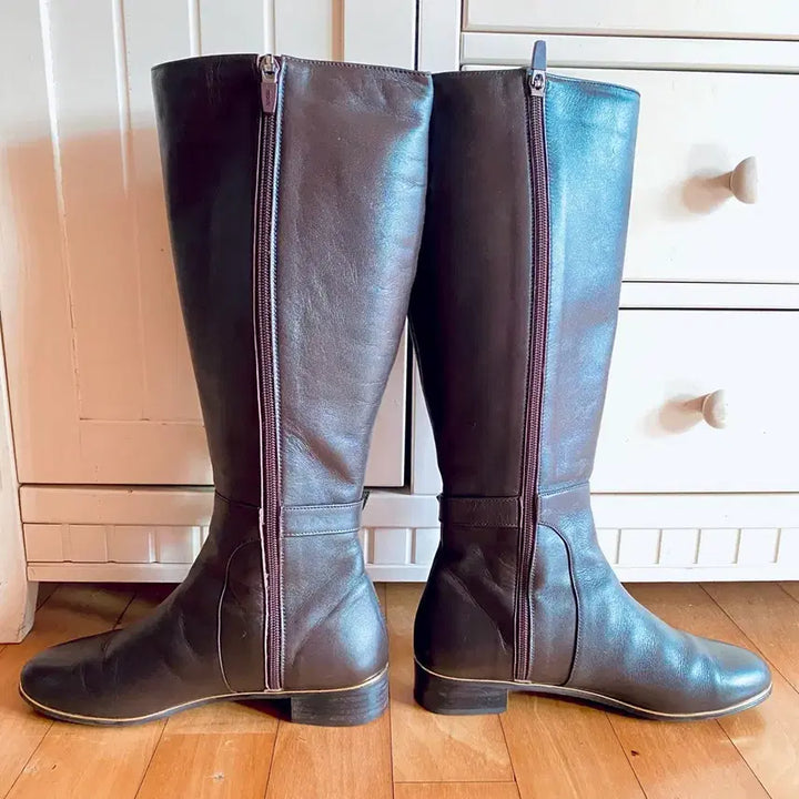 [BUNJANG] Mook Chocolate Leather Long Boots (245) / mook무크 소가죽 롱부츠 245