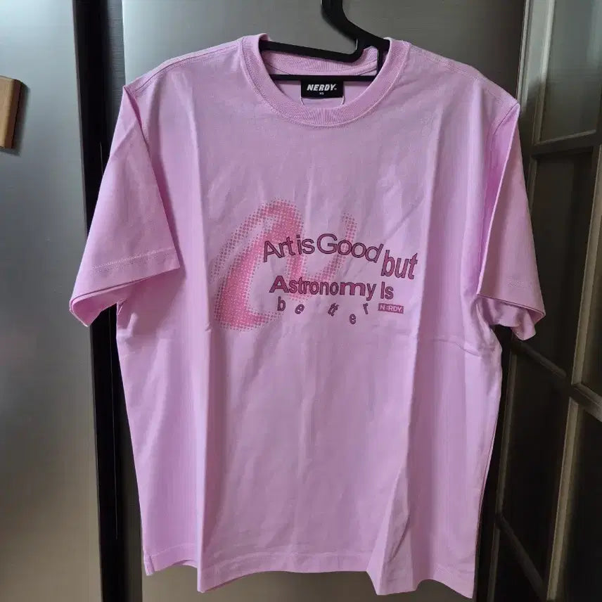 [BUNJANG] NERDY Pink Oversized T-Shirt (Unisex) / [택달린새상품]널디 핑크 반팔 티셔츠 (남녀공용 오버핏)