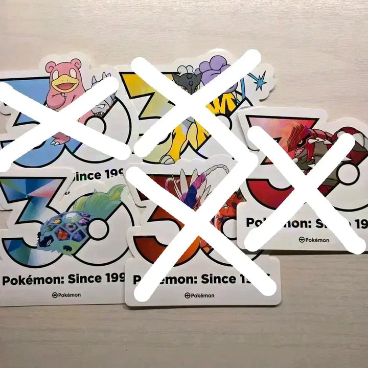 [BUNJANG] Pokemon 30th Anniversary Logo Stickers (Slowking, Terapagos, Raikou, Koraidon, Groudon) / 포켓몬스터 30주년 로고 스티커 야도란 테라파고스 라이코 코라이돈 그란돈