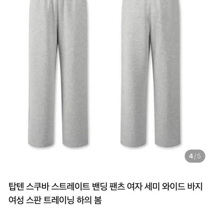 [BUNJANG] TOPTEN Scuba Straight Banding Pants Grey / 탑텐 스쿠바 스트레이트 밴딩 팬츠 S 그레이 새상품