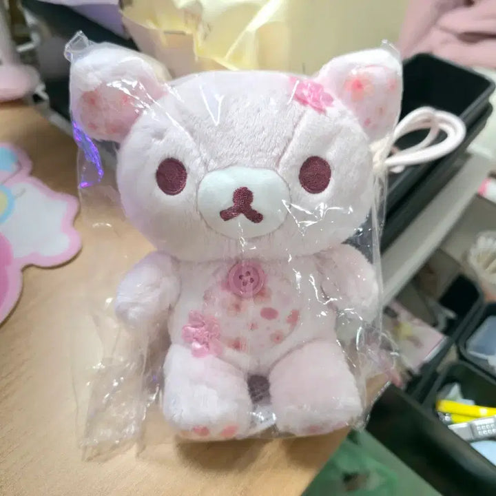 [BUNJANG] Rilakkuma Korilakkuma Cherry Blossom Plush Doll / 코리락쿠마 벚꽃 사쿠라 인형 누이