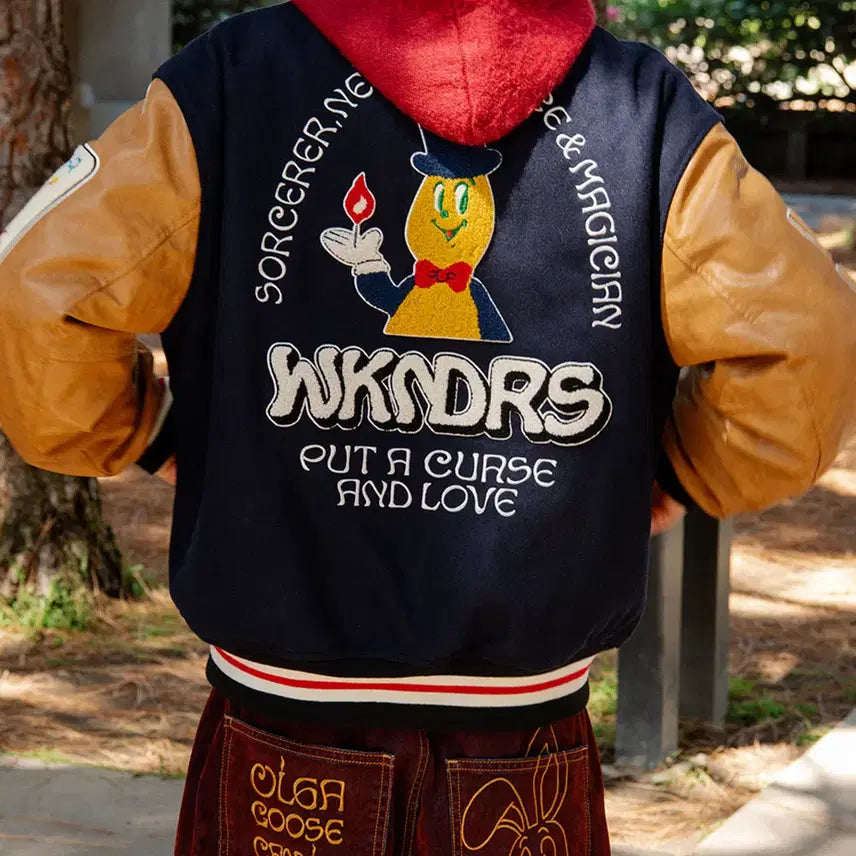 [BUNJANG] Wecanders Magic Stadium Varsity Jacket Navy L / (L)위캔더스 매직 스타디움 바시티 자켓 네이비