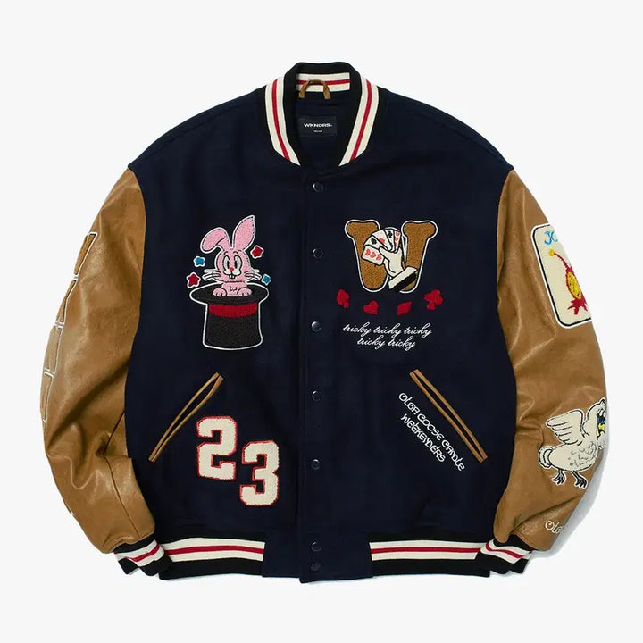 [BUNJANG] Wecanders Magic Stadium Varsity Jacket Navy L / (L)위캔더스 매직 스타디움 바시티 자켓 네이비