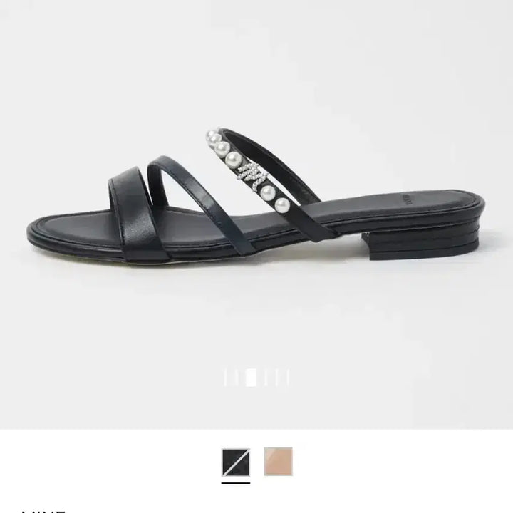 [BUNJANG] MINE Pearl Strap Slide Sandals (230) / 한섬 마인 MINE 펄 스트랩 슬라이드 샌들 230