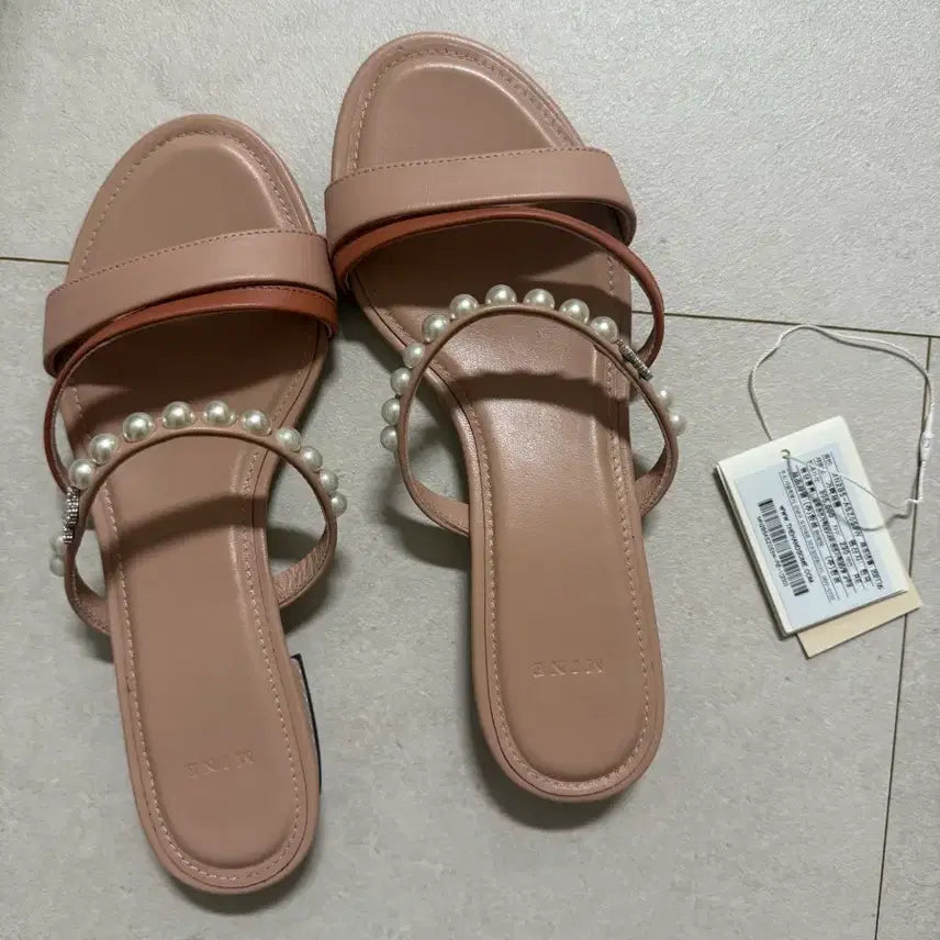 [BUNJANG] MINE Pearl Strap Slide Sandals (230) / 한섬 마인 MINE 펄 스트랩 슬라이드 샌들 230