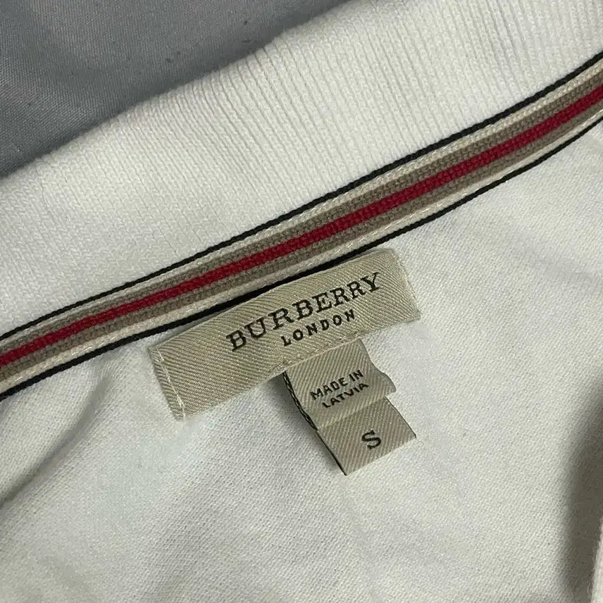 [BUNJANG] Burberry White Short Sleeve Polo T-shirt (Size S) / 버버리 화이트 반팔 폴로티셔츠 s