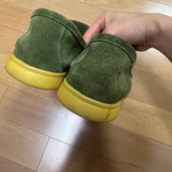 [BUNJANG] Loro Piana Summer Walk Suede Loafers 40.5 Green / 로로피아나 썸머워크 40 1/2 그린