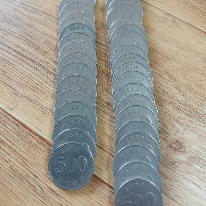 [BUNJANG] 1988-1989 500 Won Coin Collection (46 Coins) / 1988/1989년 500원 동전 모음