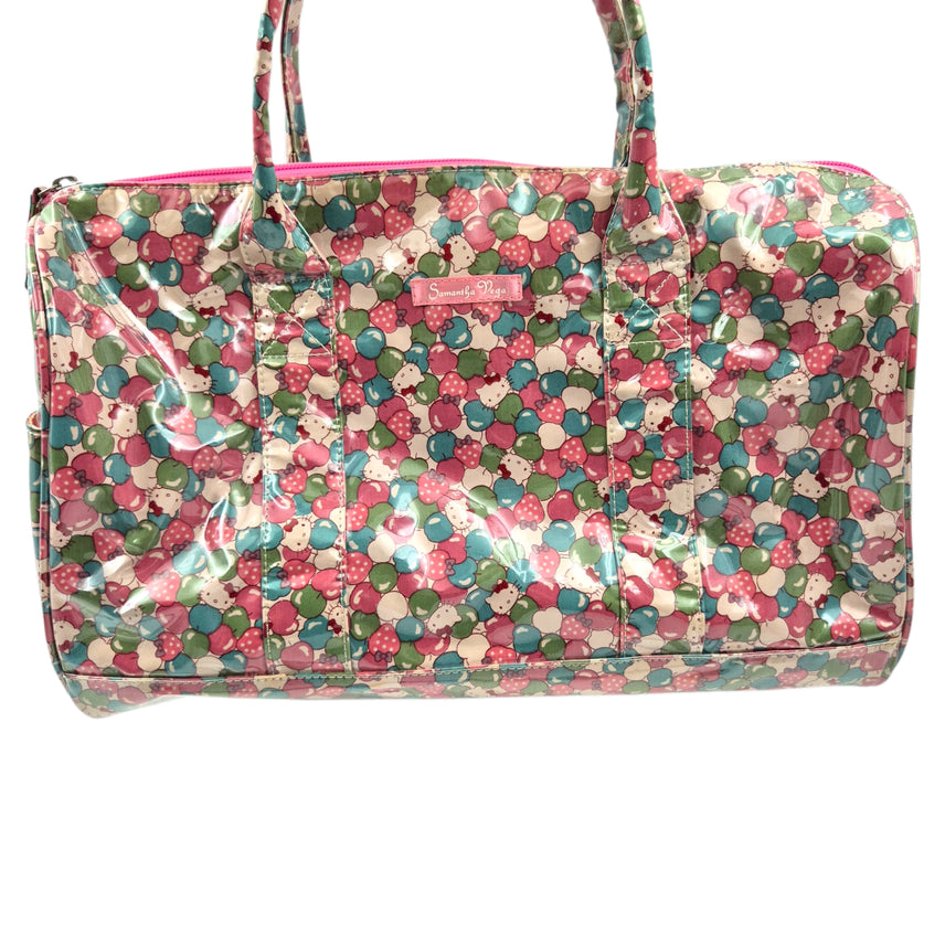 [BUNJANG] Samantha Vega x Hello Kitty Strawberry &amp; Apple PVC Large Boston Bag / 10s 키티 사만사베가 pvc 딸기 3way 대형 보스턴백