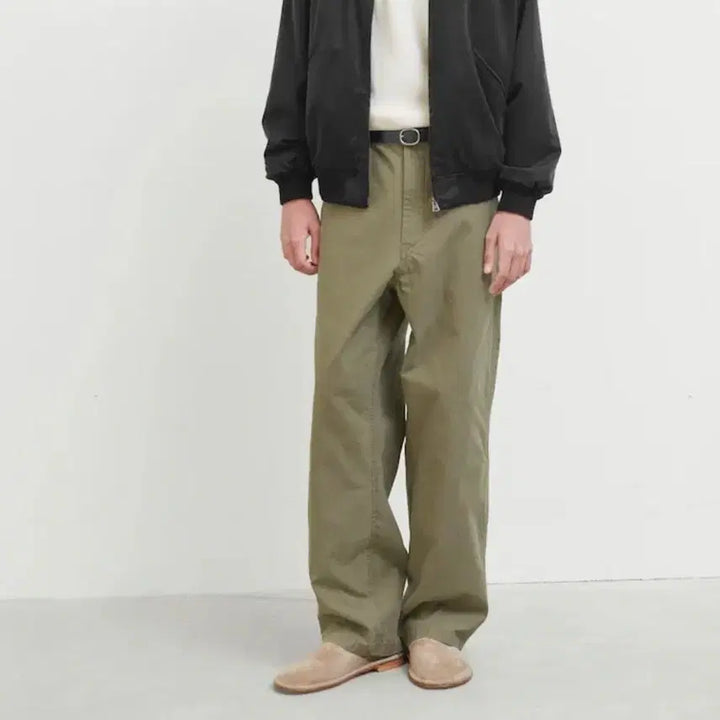 [BUNJANG] Brown Yak French Work Pants Olive Grey / [5]브라운야드 프렌치 워크 팬츠 올리브 그레이
