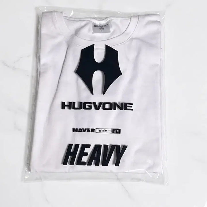[BUNJANG] Hugbon Heavy Cotton Muscle Fit T-Shirt / 허그본 무지 머슬핏 화이트 3xl 헤비원단