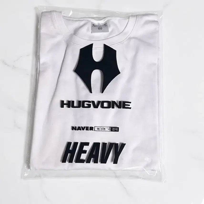 [BUNJANG] Hugbon Heavy Cotton Muscle Fit T-Shirt / 허그본 무지 머슬핏 화이트 3xl 헤비원단