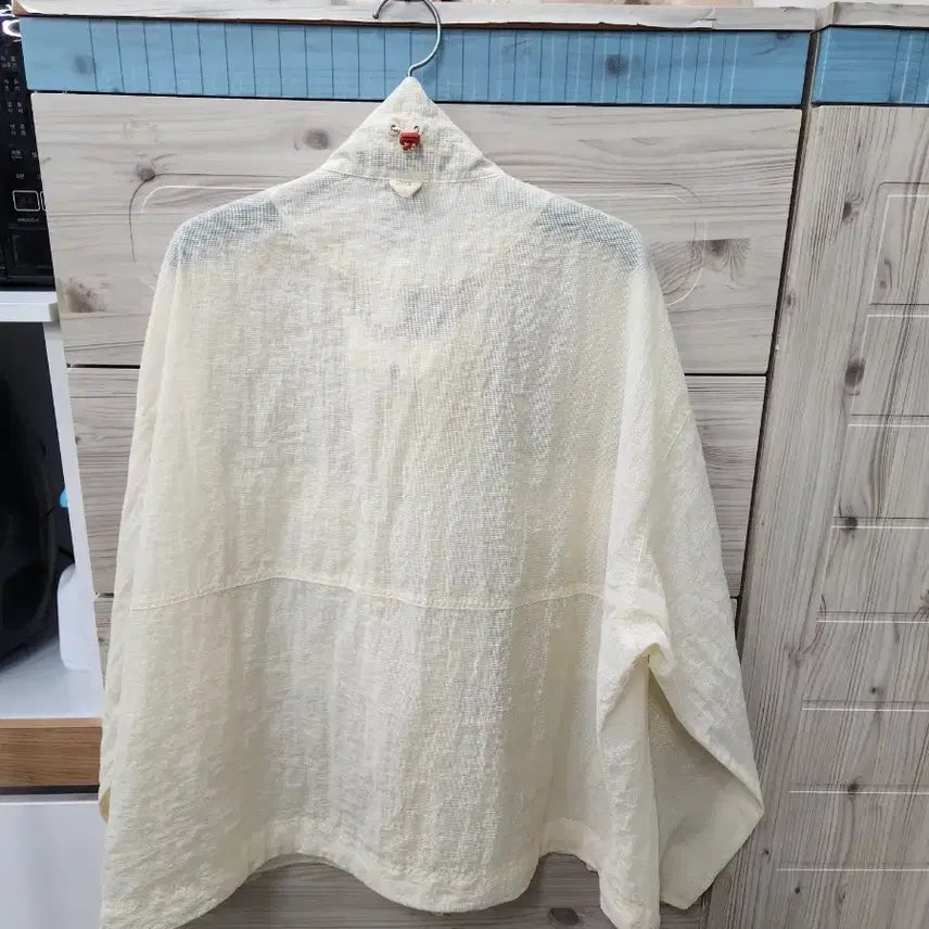 [BUNJANG] Kodak See-Through Shirt-Style Windbreaker Ivory M Oversized Fit / 코닥 시스루 셔츠형 바람막이 아이보리 ( 오버핏)M