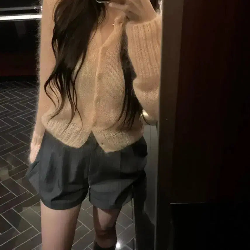 [BUNJANG] Reyemaket Coney Kidmo Cardigan Peach / 레예마켓 코니 키드모 가디건 피치